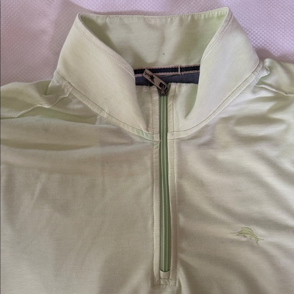 Tommy Bahama - Light Green Quarter-Zip Pullover - XL - Picture 2 of 6